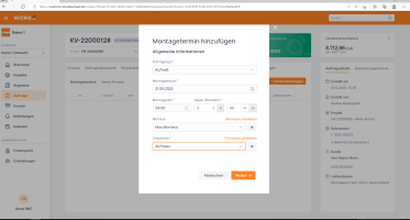 WORKS Schnittstelle MontageApp